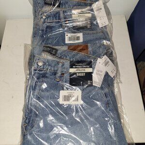 2 Pair ABERCROMBIE & FITCH MENS BAGGY +Loose JEANS NEW WITH TAGS (SIZE 32 X 30)